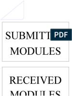 Submitted Modules Received Modules