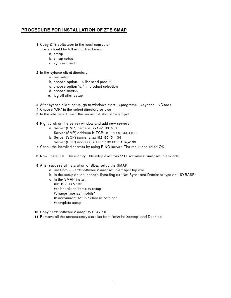 ZTE SMAP Installation Guide | PDF | Server (Computing) | Operating ...