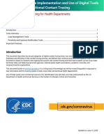 COVID-19 Contact Tracing For Health Departments: CDC - Gov/coronavirus