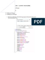 Lab 1 - Layout Managers