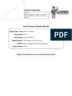 Permanent General Assurance Corporation: Auto Insurance Payment Receipt