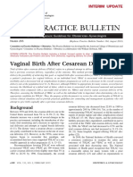Vaginal Birth After Cesarean Delivery