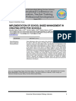 Implementation of School Based Management in Creating Effective Schools