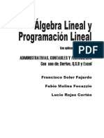 Álgebra lineal y programación lineal - Francisco Soler Fajardo