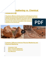 Physical Weathering vs. Chemical Weathering