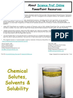 Chemistry Solutes Solvents Solubility Solutions VCBCCT