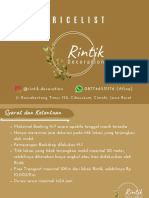 Pricelist Rintik Update Okt