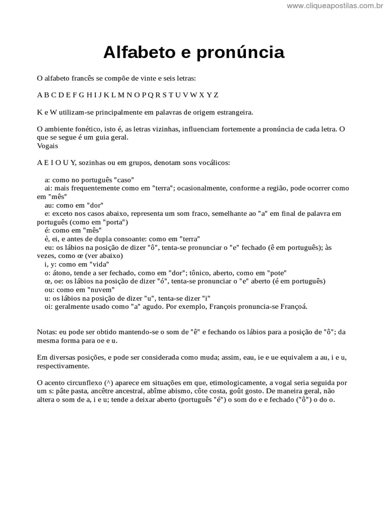 Acentos em Francês: exemplos e pronúncia