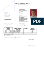 Daftar Riwayat Hidup: Curriculum Vitae