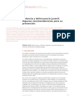 10. Violencia y Delincuencia Juvenil. Algunas Recomendaciones Para Su Prevencion