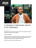 A Champion of Democracy Returns To His Motherland