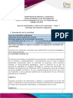 Guia de Actividades y Rúbrica de Evaluación - Paso 1 - Entregar Documentos Asignación