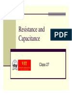 Resistance and Resistance and Capacitance P: Class 27 C Ass