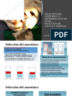 Anestésico dental: selección, dosis y materiales