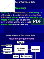 Machining Process Definition at IIT Delhi