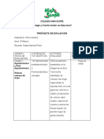 Propuesta de Evaluaciones 5 Artes