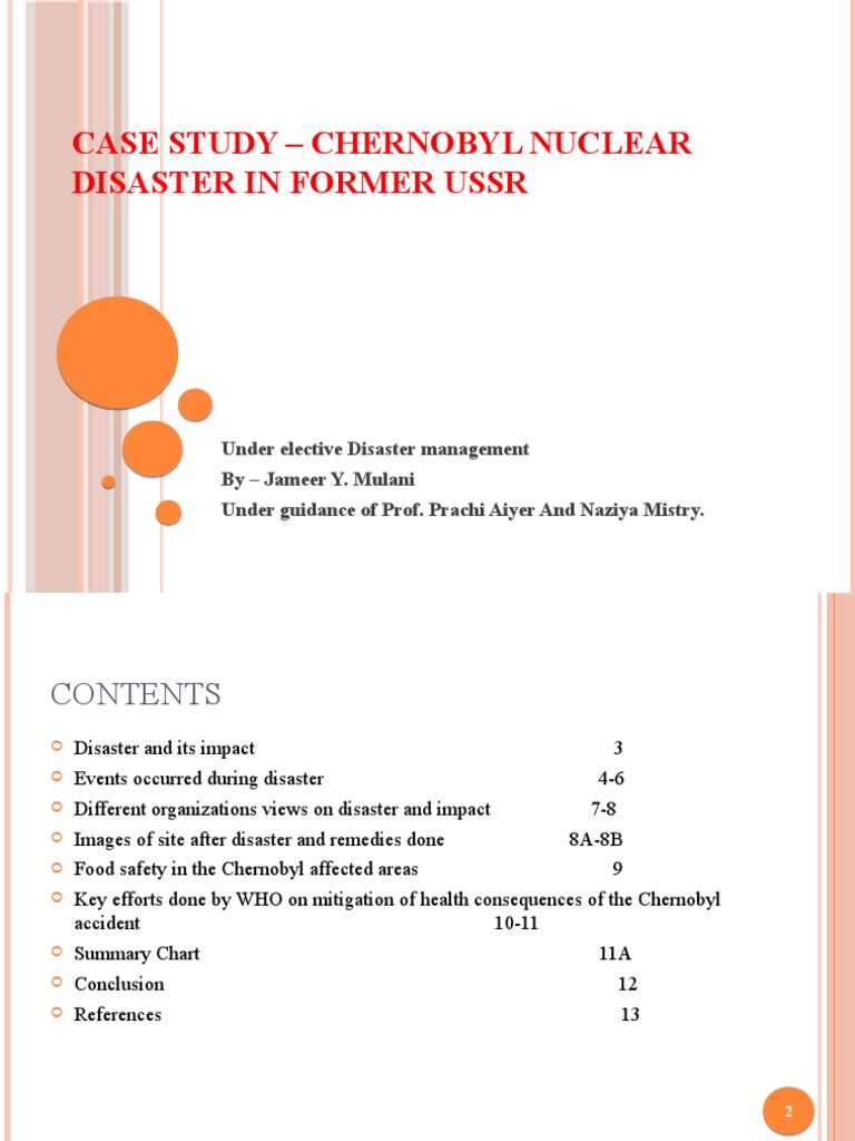 Case Study - Chernobyl Nuclear Disaster in Former Ussr | PDF