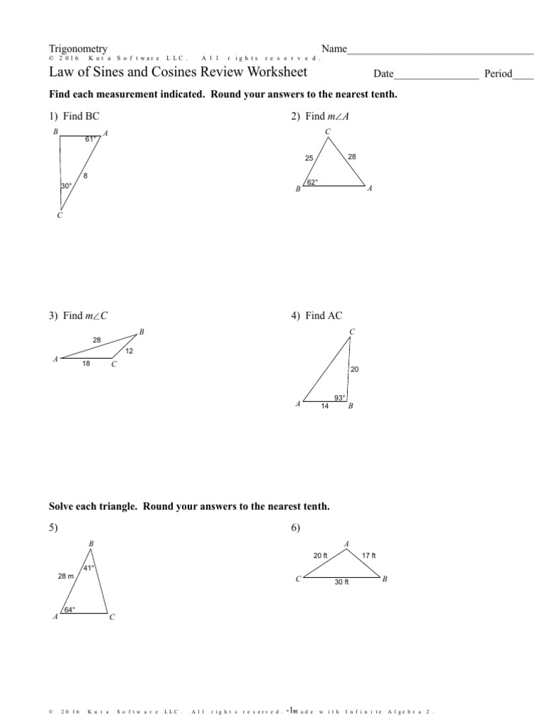 Cosine Law  Formula and Exercise Solutions — Eightify