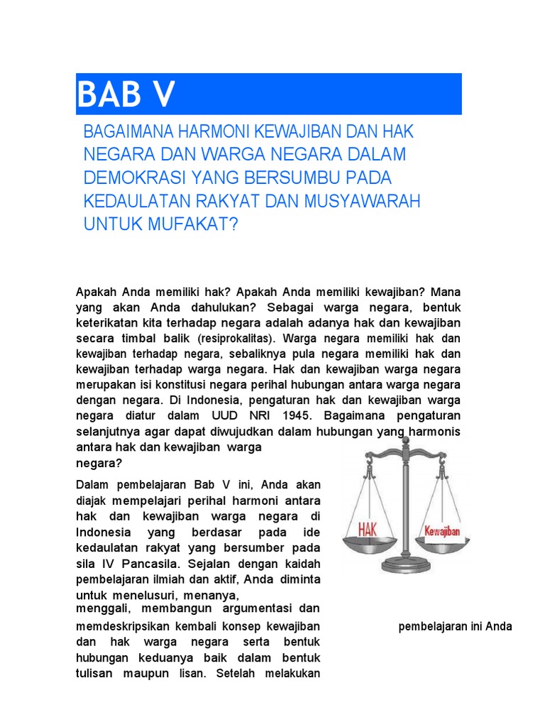 Tantangan Menyeimbangkan Hak dan Kewajiban Warga Negara