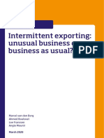 Intermittent Exporting: Unusual Business or Business As Usual?