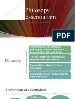 Philosophy of Essentialism