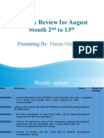 Weekly Review For August Month 2 To 13: Presenting by