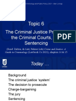 LAWS2028 Criminology and Public Policy - SP5 2021 - Topic 6 - The Criminal Justice Process, The Criminal Courts, And Sentencing - Lecture Slides