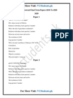 PAK301 Current Papers 2018 To 2020