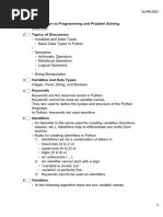 Variables and Data Types