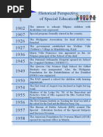 Historical Perspective of Special Education