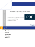Process Quality Assurance: Discipline: Process Quality Assurance Training Code: GIP - PQA Created By: SL DPG