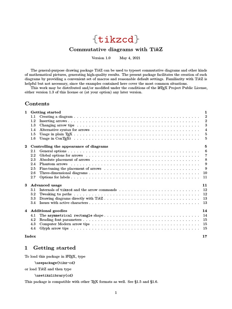 Tikzcd: Commutative Diagrams With Tikz | PDF | Typography | Text