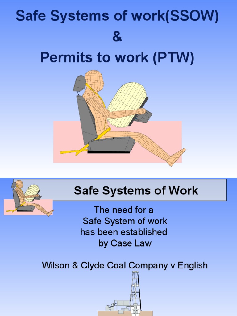 Developing Safe Systems of Work (SSOW) | PDF | Occupational Safety And ...