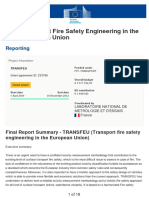 Transport Fire Safety Engineering in The European Union: Reporting