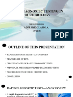 Rapid Diagnostic Testing in Microbiology: Adeleke Olaide.A. 17/1078