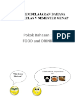 Media Pembelajaran Bahasa Inggris Kelas V Semester Genap: Pokok Bahasan: Food and Drink