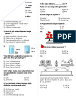 Maddeni̇n Ölçülebi̇li̇r Özelli̇kleri̇ - Test