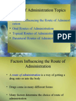 Class 2 Operations Routes of Administration
