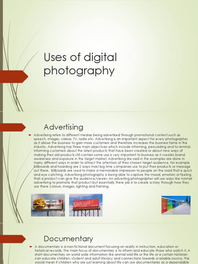 Uses of Digital Photography PDF Advertising Fashion