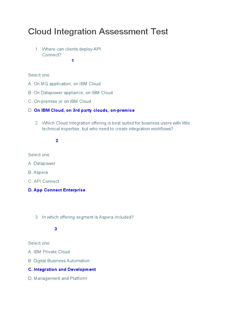 Cloud Integration Assessment Overview | PDF | Cloud Computing ...