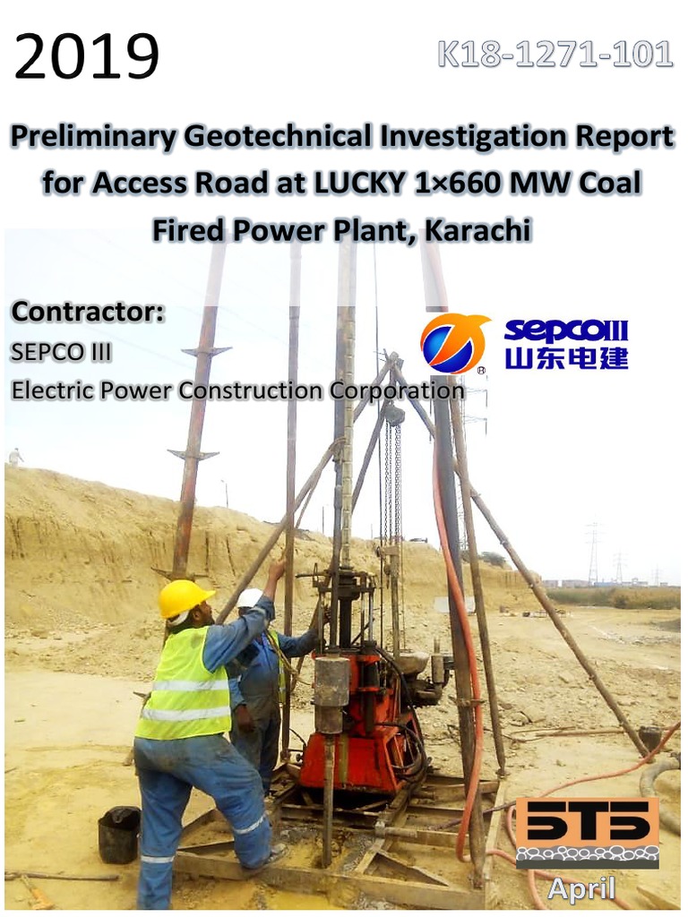 Geotechnical Report for Lucky Power Plant | PDF | Deep Foundation ...