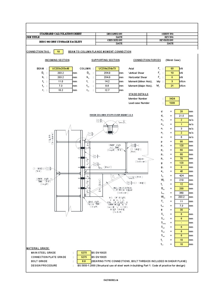 UC Section Properties and Design Checks | PDF | Beam (Structure) | Screw