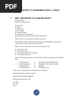 Computer Studies Revision Topics