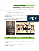 The Self and Culture: Moi Refers To A Person's Sense of Who He Is, His Body, and His Basic