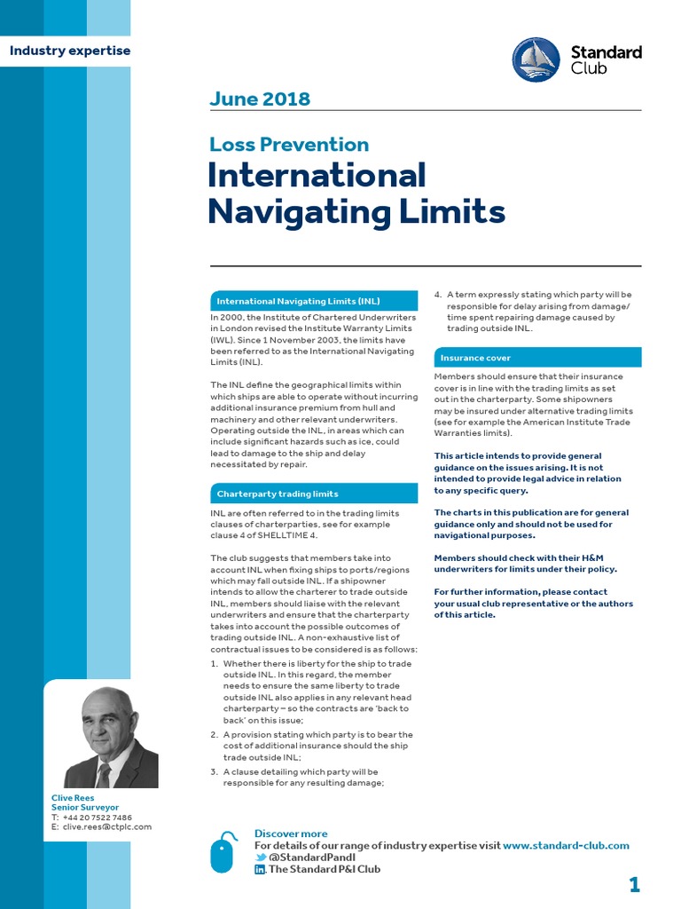 International Navigating Limits Overview | PDF | Insurance | Baltic Sea