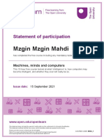 Mzgin Mzgin Mahdi: Statement of Participation