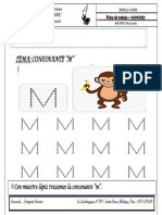 Ficha de Comunicación 3ra Semana Del Mes de Septiembre - tema-CONSONANTE "M"jueves - 4 Años.