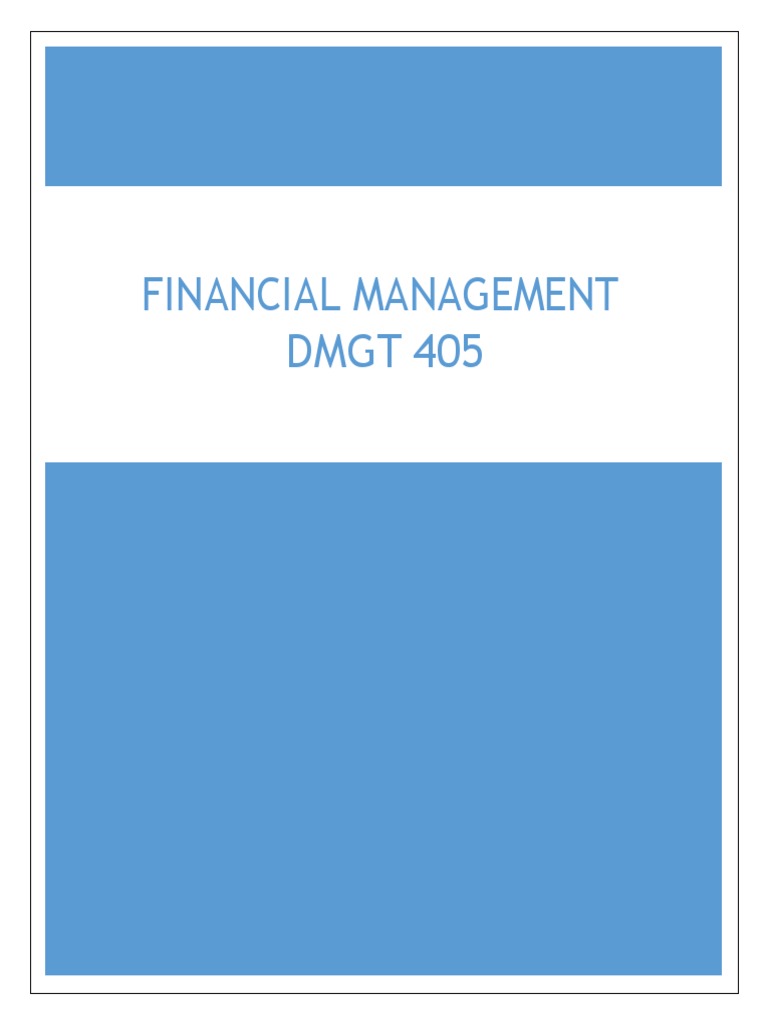 Financial Management | PDF | Net Present Value | Capital Structure