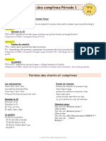 Programmation des comptines Période 1 TPS-PS 2018.2019