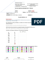 Taller Grupal #13 M. Tendencia Central y M. Dispersion (Var, Desv STD)